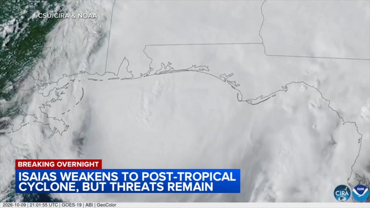 Isaias downgraded to post-tropical cyclone, leaves hundreds of thousands without power
       — ABC 7 Bay Area