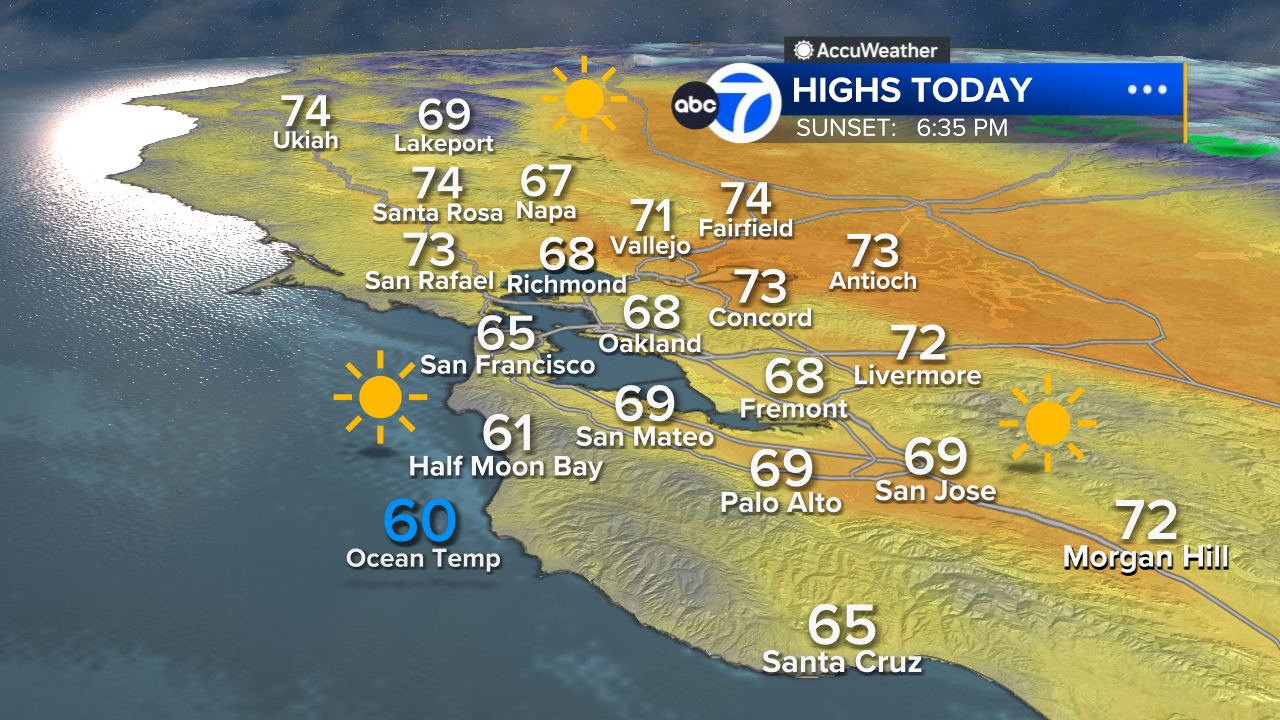AccuWeather Forecast: Cool morning makes way for sunny skies Monday afternoon
       — ABC 7 Bay Area, Mountain View Community news