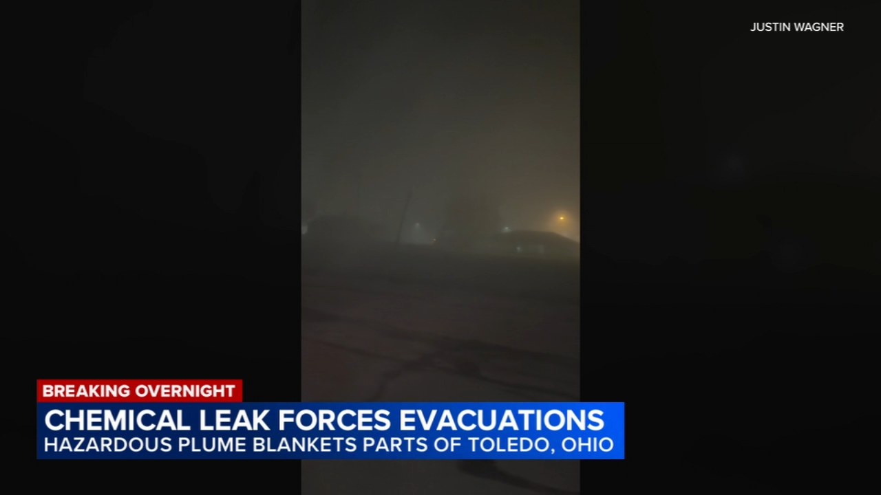 Chemical leak at tubing and piping facility forces evacuations in Toledo, Ohio
— ABC 7 Bay Area