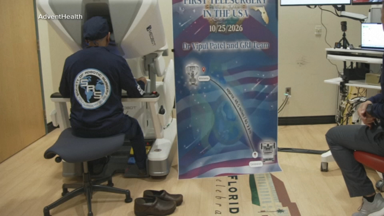 Doctor performs surgery on patient at hospital 35 miles away using robotics
       — ABC 7 Bay Area, Mountain View Health news