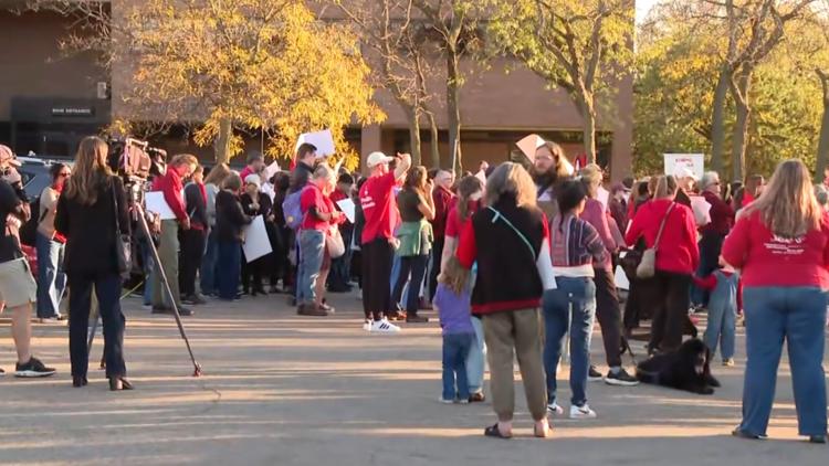 Protesters gather outside St. Paul school board meeting ahead of vote for mid-year cuts — KARE 11 Local, Mountain View Schools news