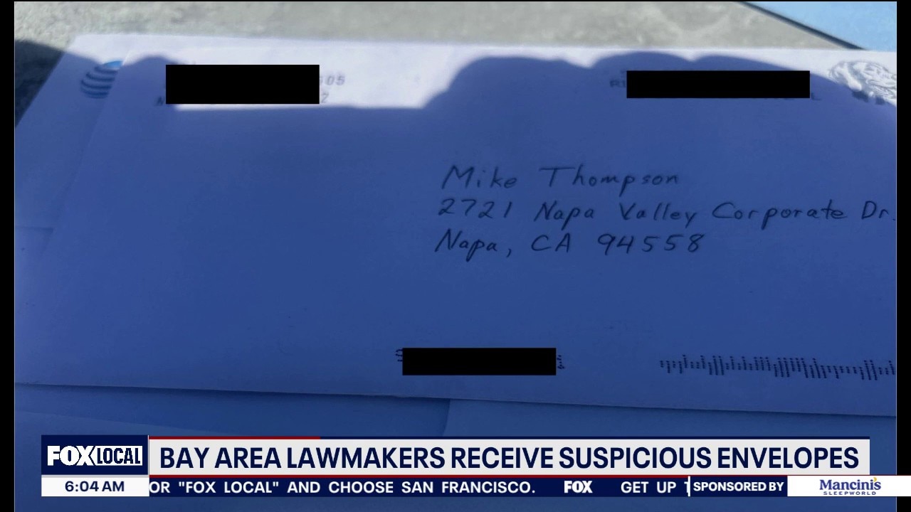 Bay Area lawmakers receive suspicious envelopes — KTVU FOX 2 Bay Area